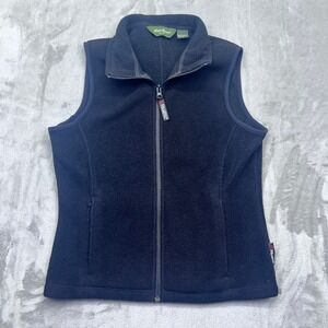 VTG Eddie Bauer Womens Vest Fleece Polartec Full Zip Sleeveless Black S‎ Canada